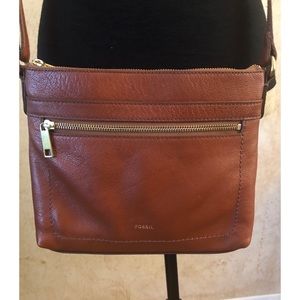 fossil evie leather crossbody bag